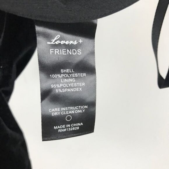 NWT‎ Lovers + Friends Twist Turn Velvet Crop Top in Black Size Large - Picture 8 of 9